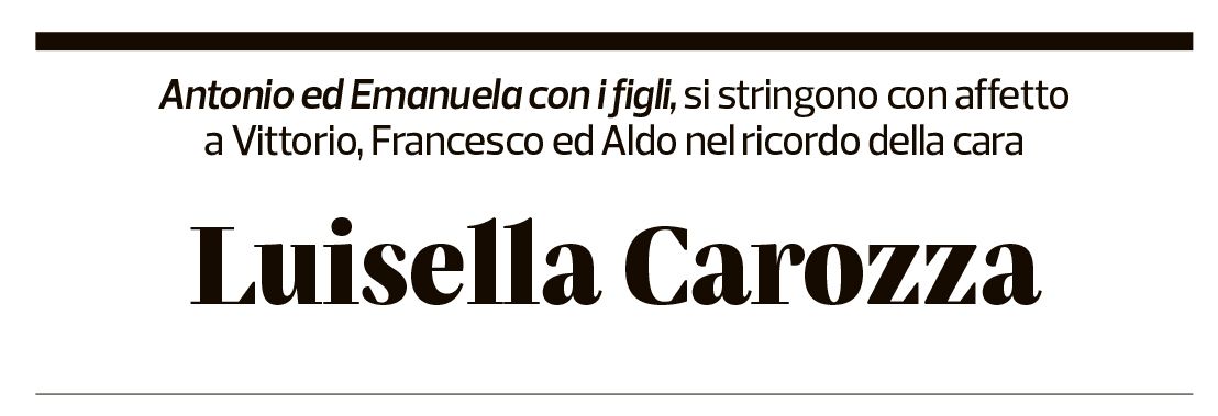 Annuncio funebre Luisella Cassani-carozza