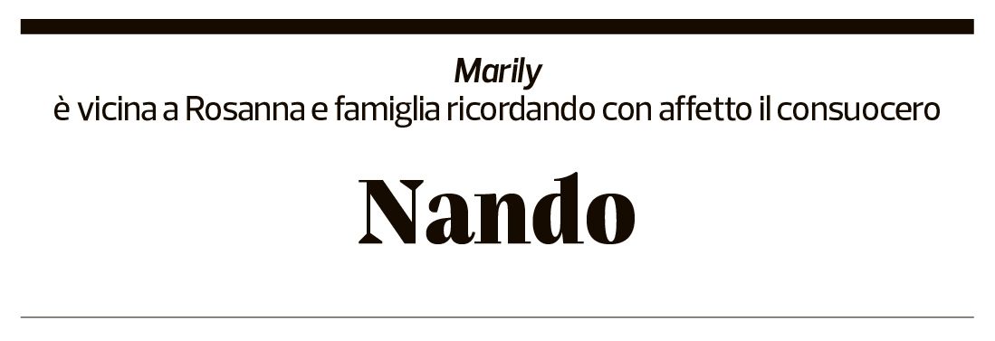 Annuncio funebre Ferdinando Casellini