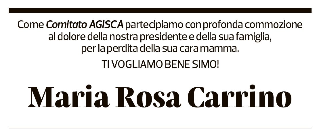 Annuncio funebre Maria Rosa Carrino Stapane