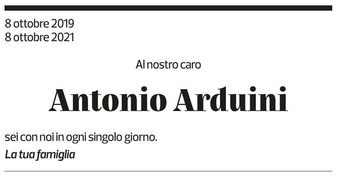 Annuncio funebre Antonio Arduini