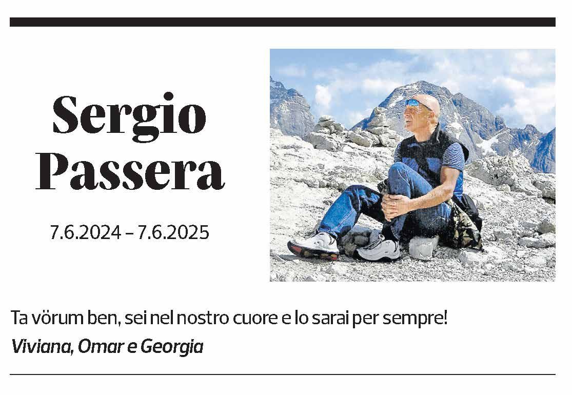 Annuncio funebre Sergio Passera