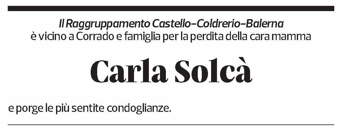 Annuncio funebre Carla Solcà