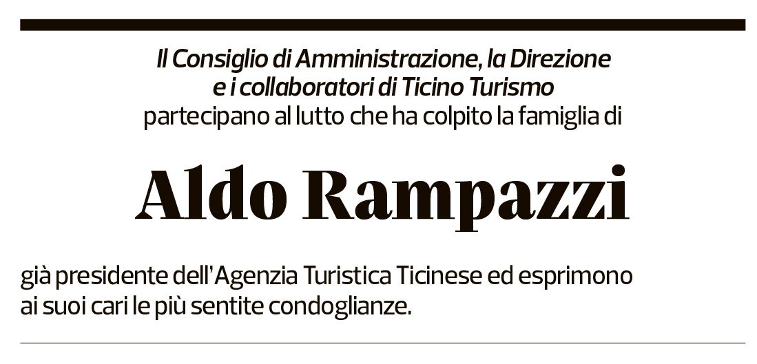 Annuncio funebre Aldo Rampazzi