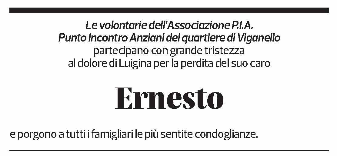 Annuncio funebre Ernesto Berger
