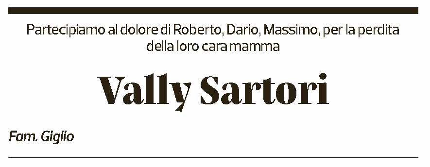 Annuncio funebre Vally Sartori