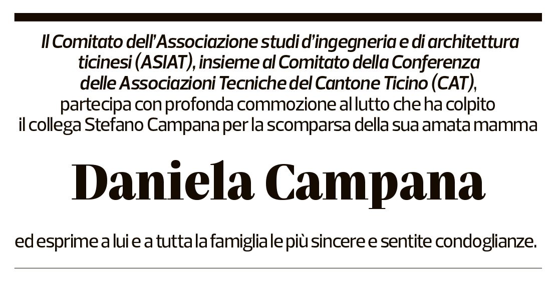 Annuncio funebre Daniela Campana
