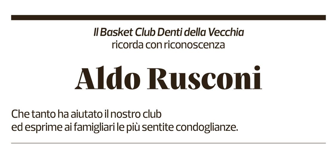 Annuncio funebre Aldo Rusconi