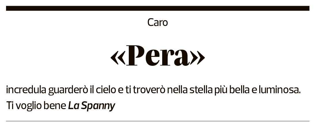 Annuncio funebre Patrick Peraino