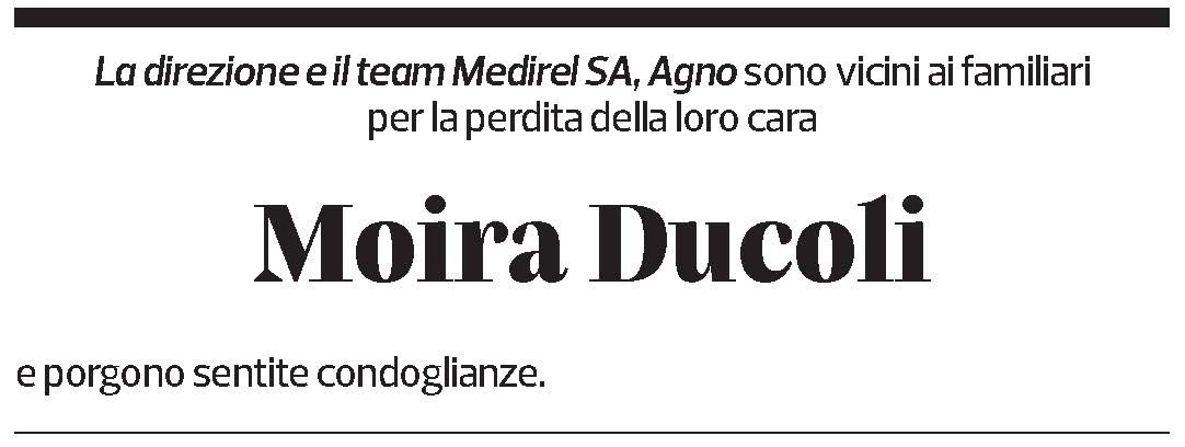 Annuncio funebre Moira Ducoli