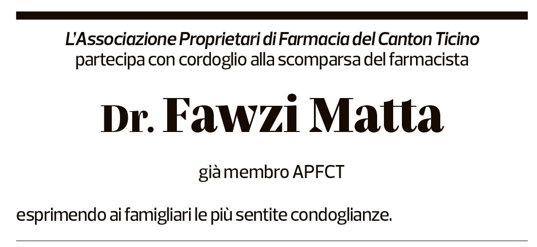 Annuncio funebre Fawzi Matta