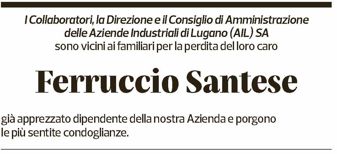 Annuncio funebre Ferruccio Santese