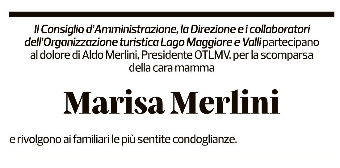 Annuncio funebre Marisa Merlini