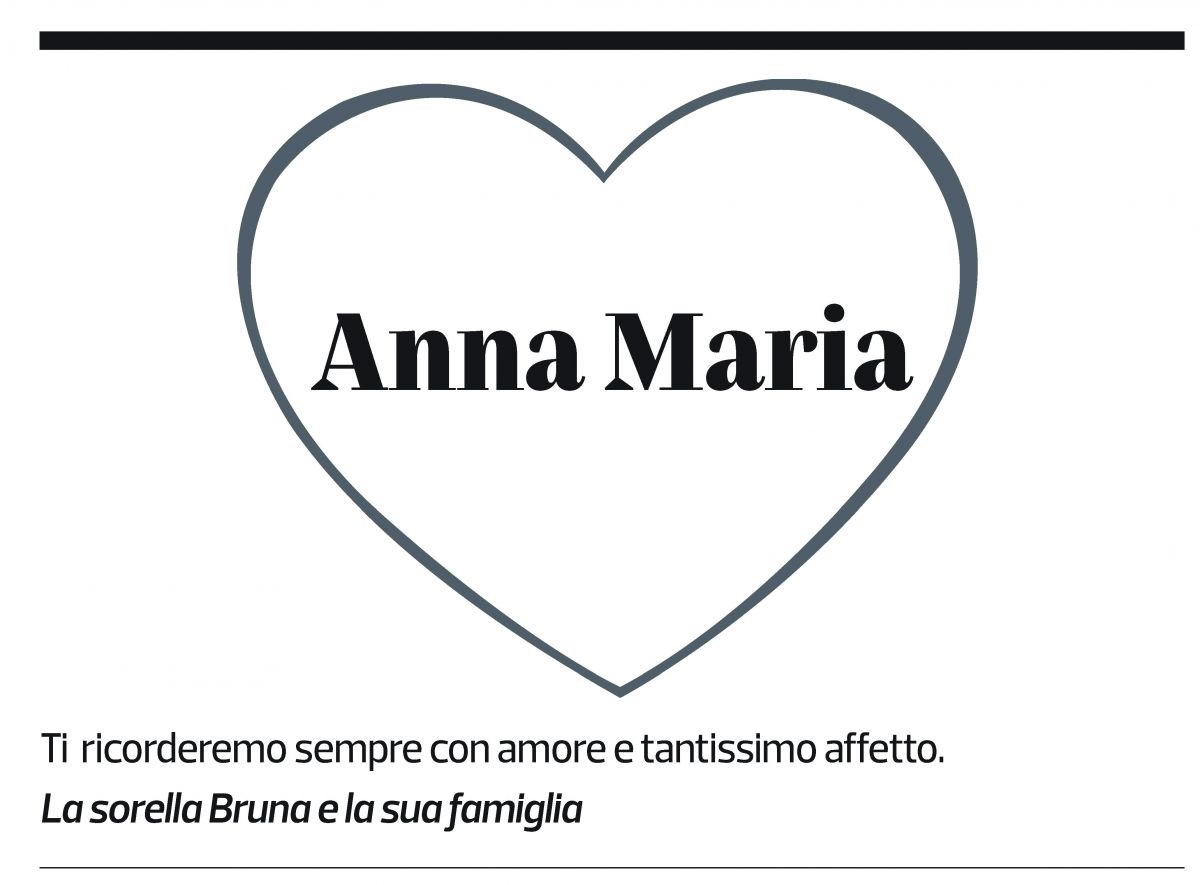 Annuncio funebre Anne Maria Torresan