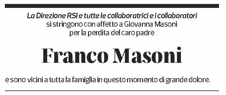 Annuncio funebre Franco Masoni