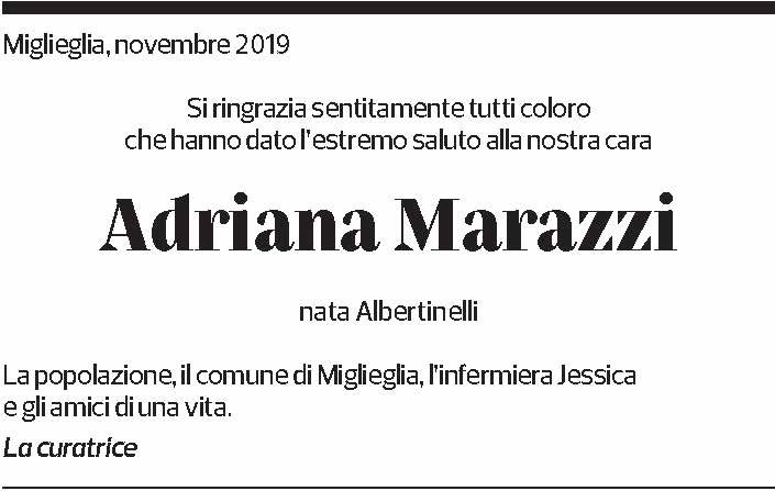 Annuncio funebre Adriana Marazzi