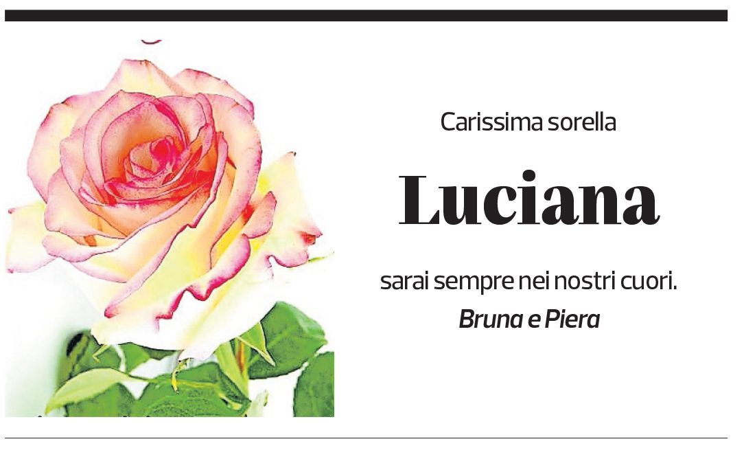 Annuncio funebre Luciana Canepa