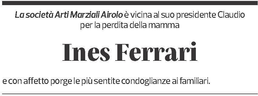 Annuncio funebre Ines Ferrari