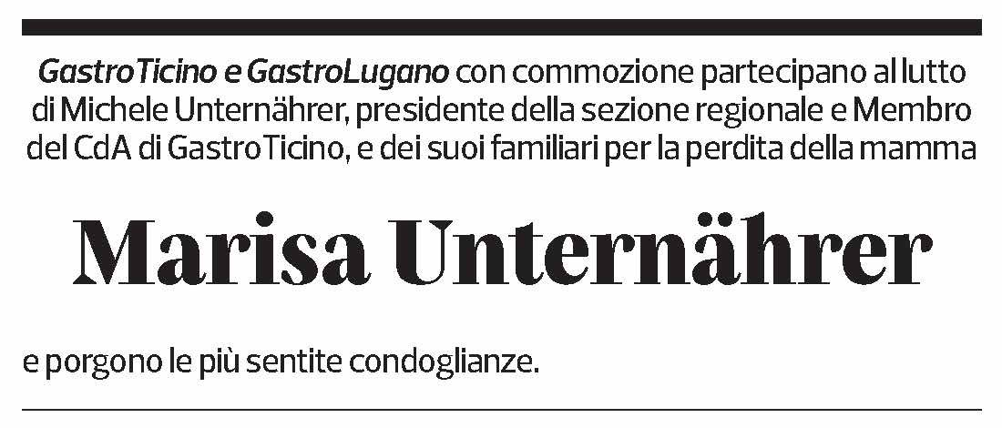 Annuncio funebre Marisa Unternährer