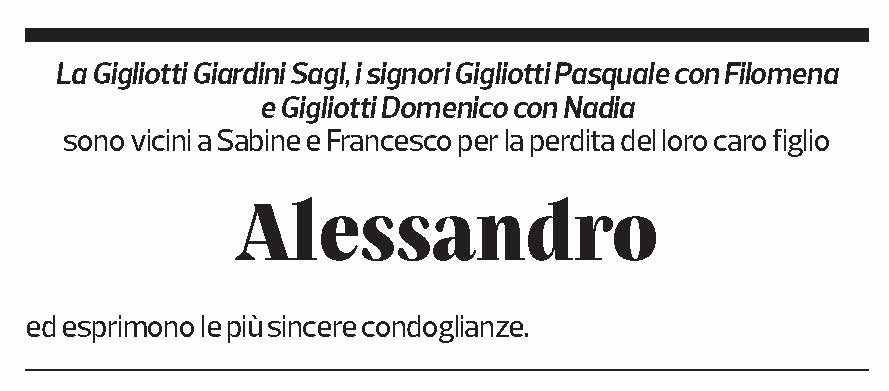 Annuncio funebre Alessandro 