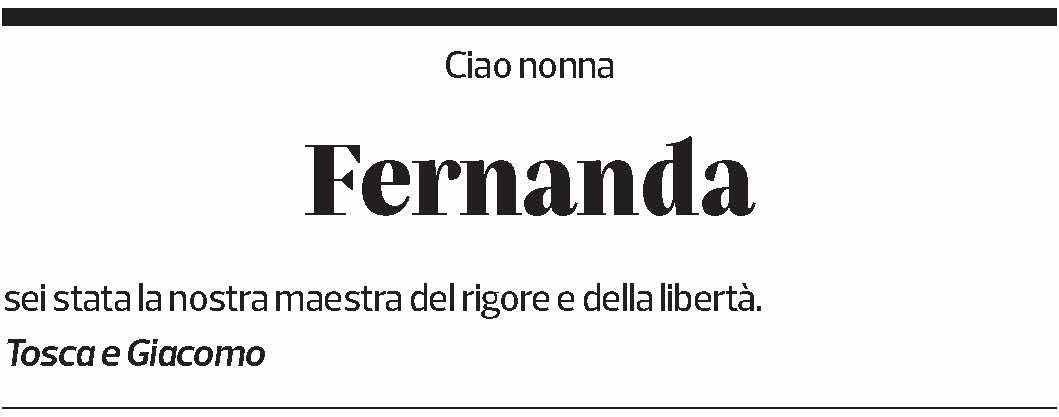 Annuncio funebre Fernanda Molone-beffa