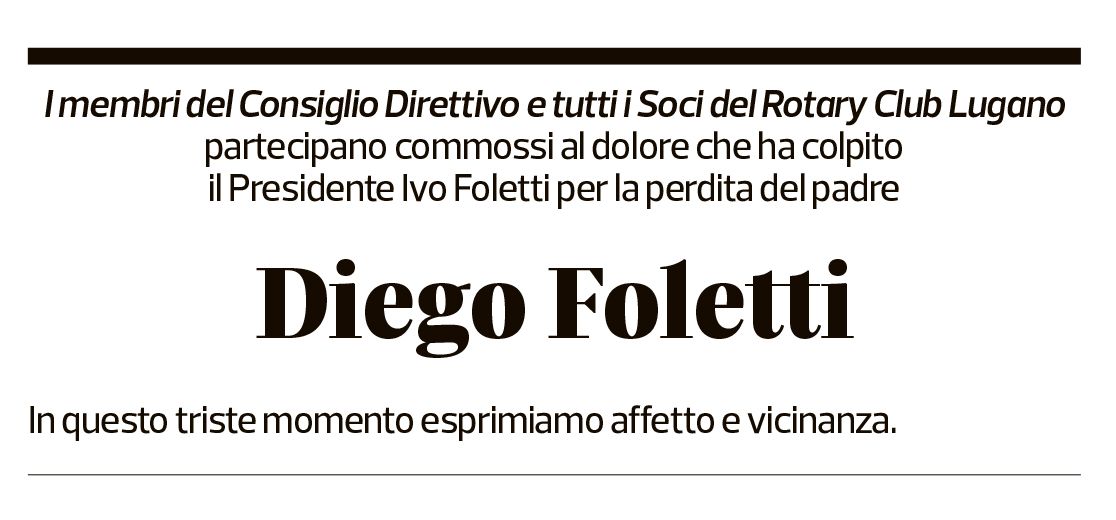 Annuncio funebre Diego Foletti