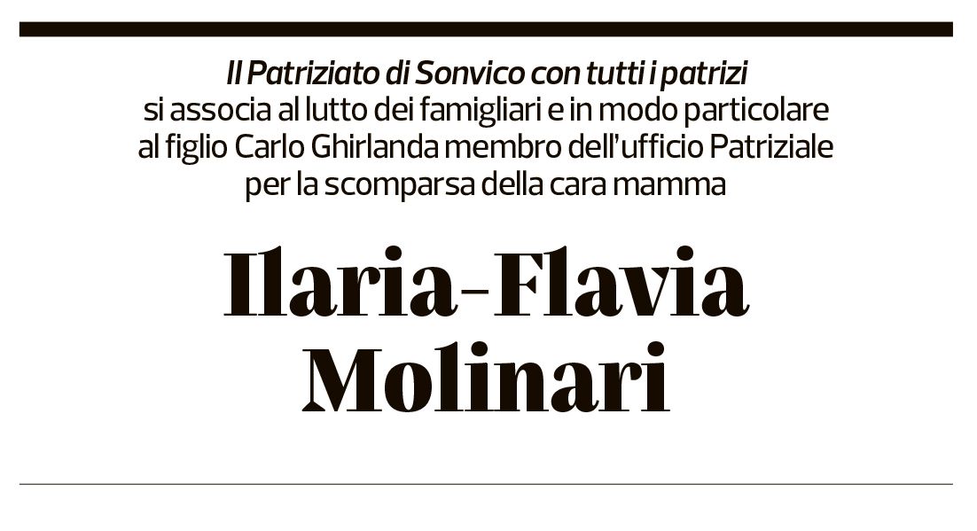 Annuncio funebre Ilaria-flavia Molinari