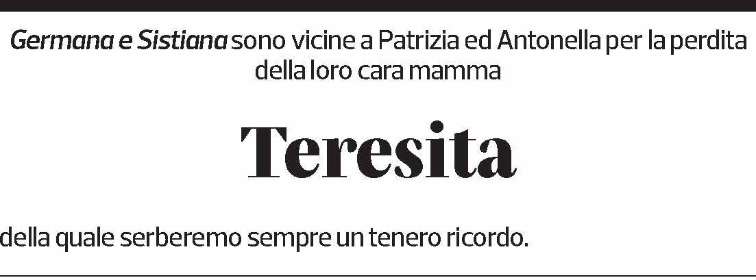 Annuncio funebre Teresita 