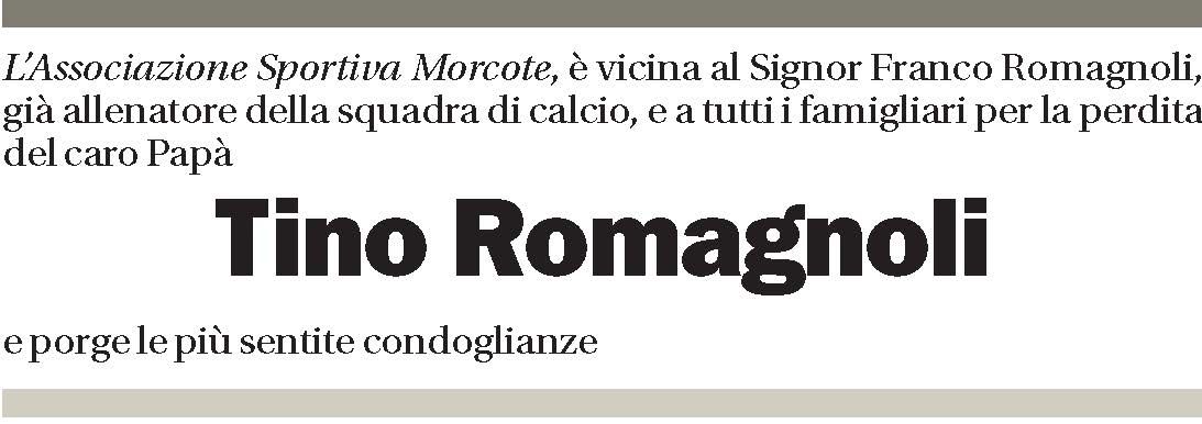 Annuncio funebre Tino Romagnoli