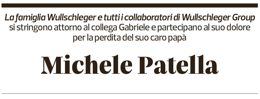 Annuncio funebre Michele Patella