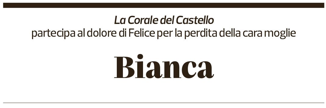 Annuncio funebre Bianca Rusca