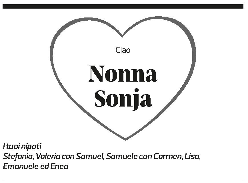 Annuncio funebre Sonja Mombelli