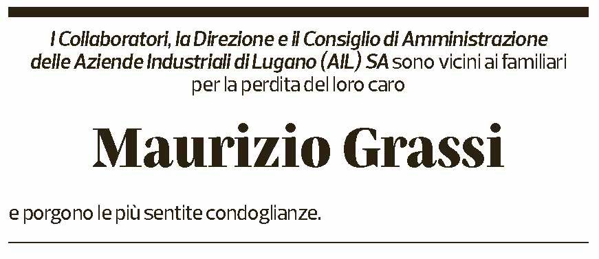 Annuncio funebre Maurizio Grassi