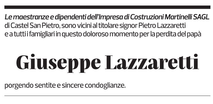 Annuncio funebre Giuseppe Lazzaretti
