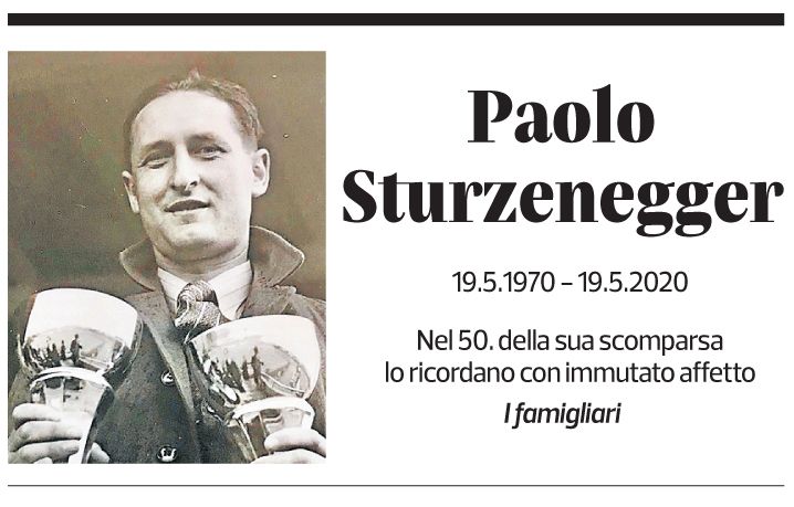 Annuncio funebre Paolo Sturzenegger