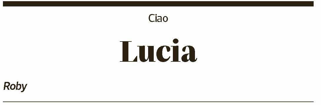 Annuncio funebre Lucia Bernasconi