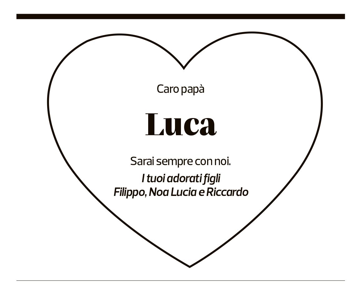 Annuncio funebre Luca Gatti