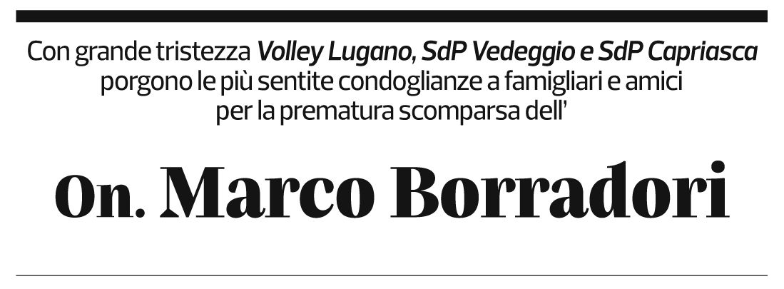 Annuncio funebre Marco Borradori