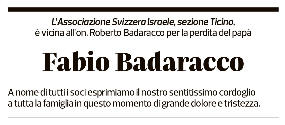 Annuncio funebre Fabio Badaracco