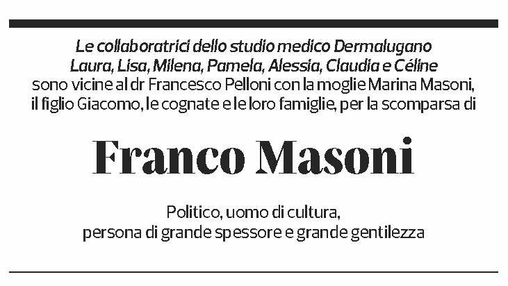 Annuncio funebre Franco Masoni