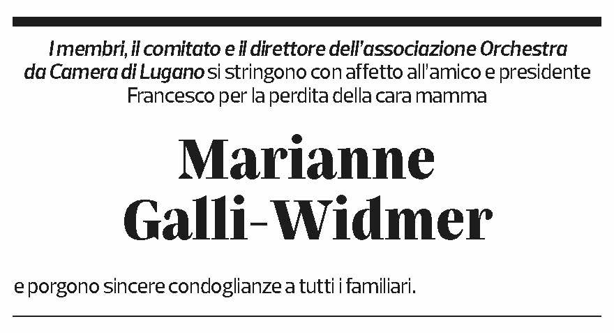 Annuncio funebre Marianne Galli