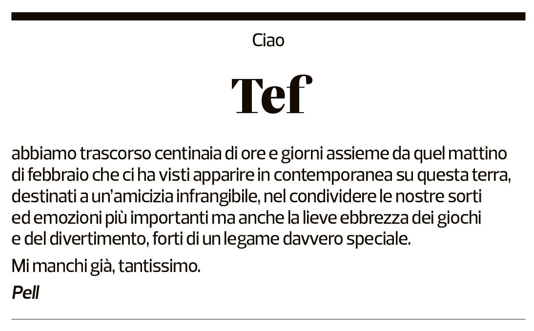 Annuncio funebre Stefano Bernasconi