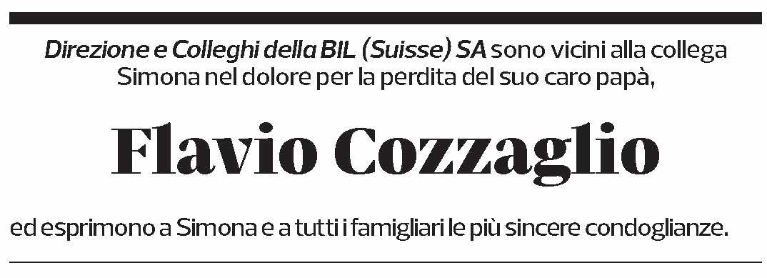 Annuncio funebre Flavio Cozzaglio