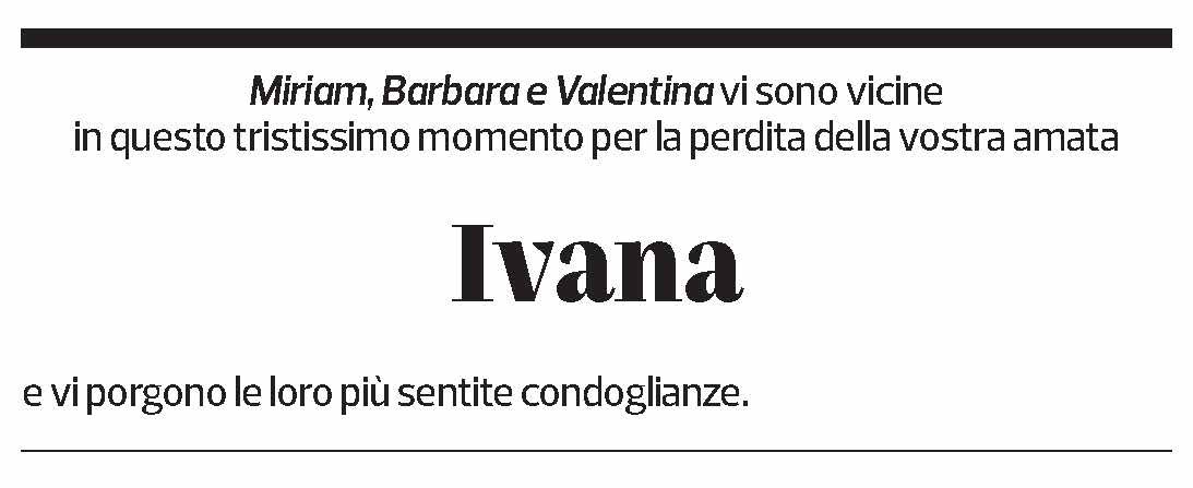 Annuncio funebre Ivana Rossi