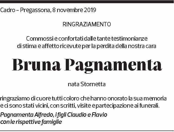 Annuncio funebre Bruna Pagnamenta