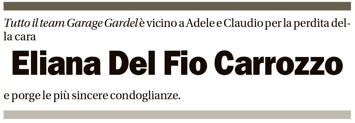 Annuncio funebre Eliana Del Fio Carrozzo