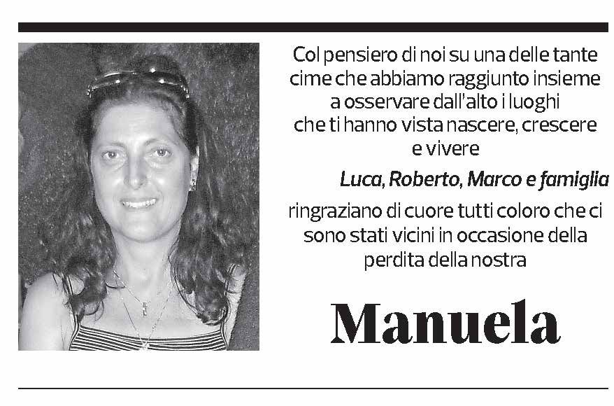 Annuncio funebre Manuela 