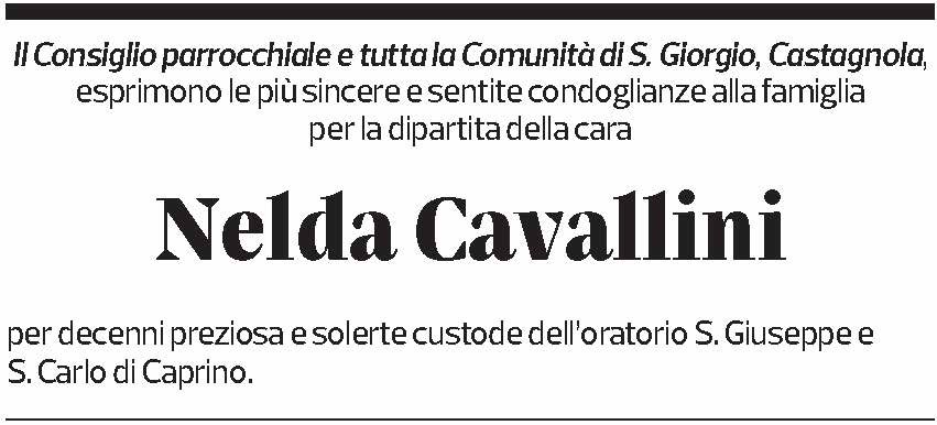 Annuncio funebre Nelda Cavallini