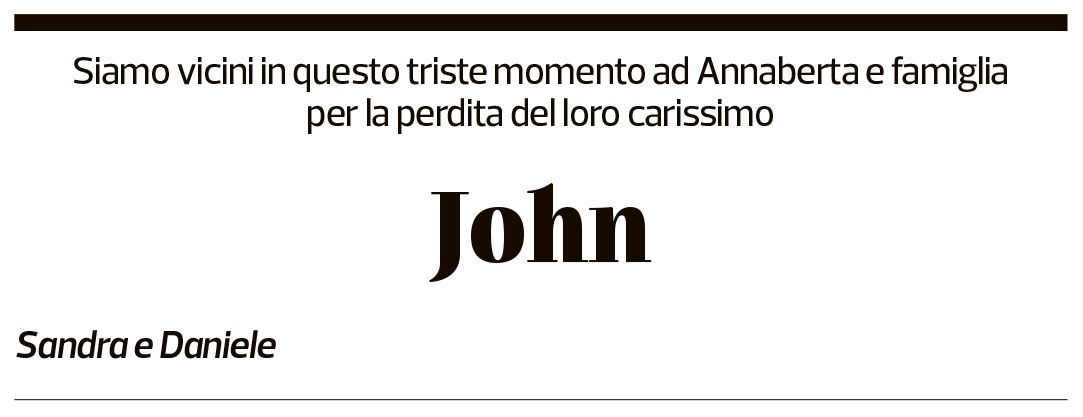 Annuncio funebre John Noseda