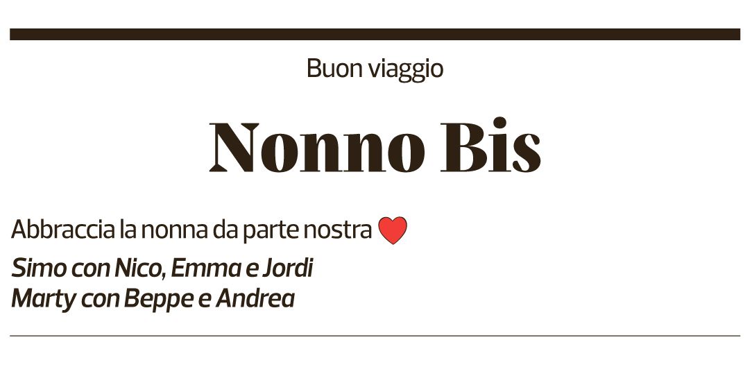 Annuncio funebre Attilio Busi