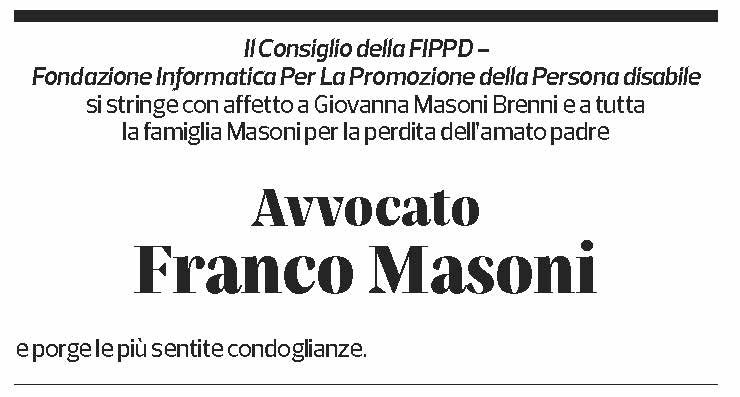 Annuncio funebre Franco Masoni